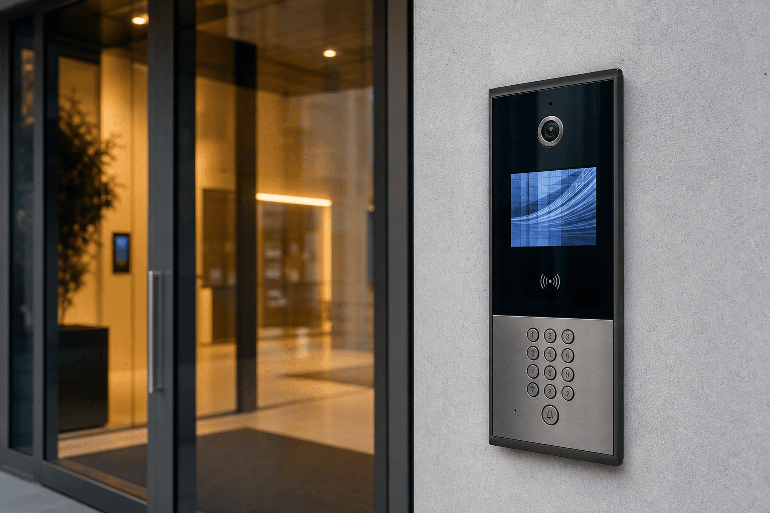 IP interkom kapı paneli ve monitör